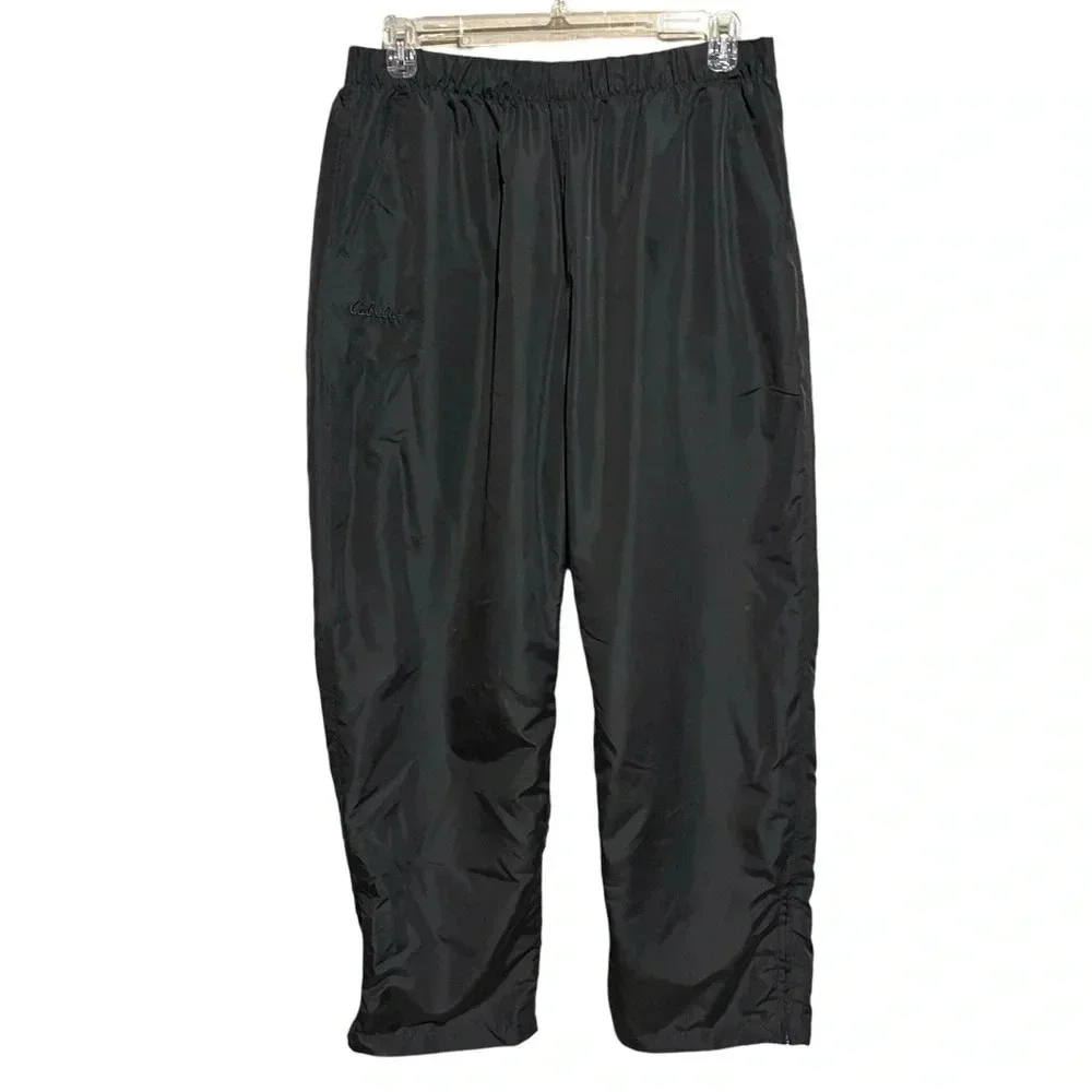 Cabela Track Pants Gray Mens Size XL Zipper Cuff Pockets Outdoors Athletic